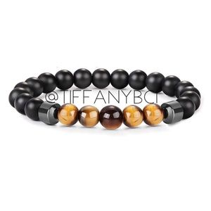 Hematite Tiger Eye Black Onyx Bracelet